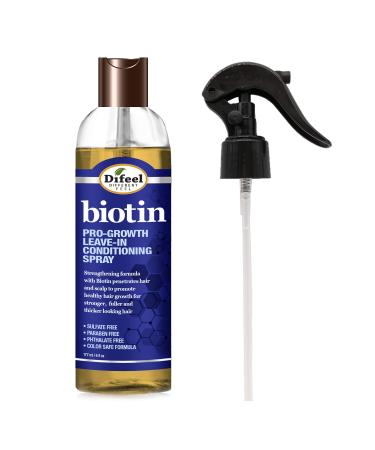 Difeel Pro-Growth Biotin Leave in Conditioning Treatment 6 oz. with Spray Cap & Dispensing Cap