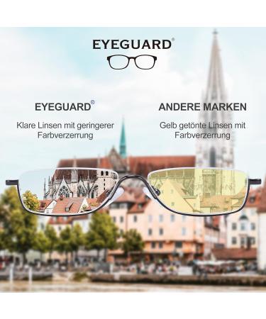 Shop EYEGUARD Half Frame Reading Glasses | Lightweight Metal 2.0 Diopters for Men & Women - International Shipping Available - Buy Online on GoSupps.com