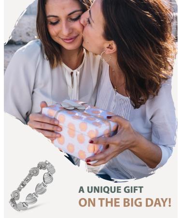 EnerCoppeX Magnetic Bracelets for Women Stainless Steel Bracelet with Effective Healing Magnets Adjustable Jewelry Gift (STB-4746) - Buy Online on GoSupps.com