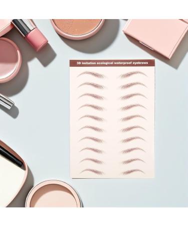 ULTECHNOVO 6 Feuilles Autocollants Sourcils Imperm ables Marron Transfert Tatouage Sourcils Temporaires R alistes Maquillage Rapide et Naturel pour Femmes - Buy Online on GoSupps.com