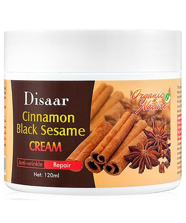 DISAAR Beauty Moisturizing Cream Cinnamon Black Sesame Restore Skin Vitality Smooth Minimize Pores Repair Anti-Wrinkle 120ml / 4.05fl.oz