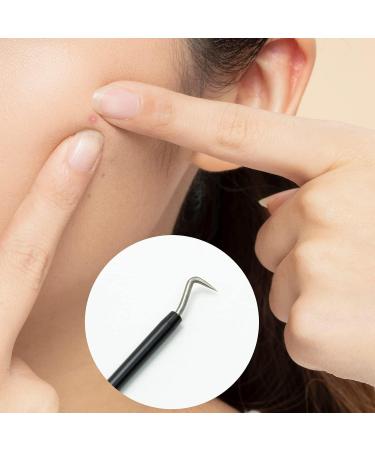 SZXMDKH Black Blackhead Tool Kit Stainless Steel Acne Needles Double Side Spot Squeezer Tool Pimple Popper Tool Kit Whitehead Removal  - Buy Online on GoSupps.com
