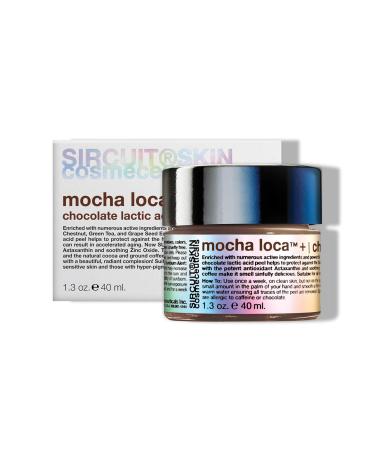 Sircuit Skin MOCHA LOCA+ Chocolate Lactic Acid Peel - Gentle Facial Peel-Off Mask with Soothing Coffee - Anti-Aging + Helps Protect Skin Against Free Radical Damage (1.3 oz)
