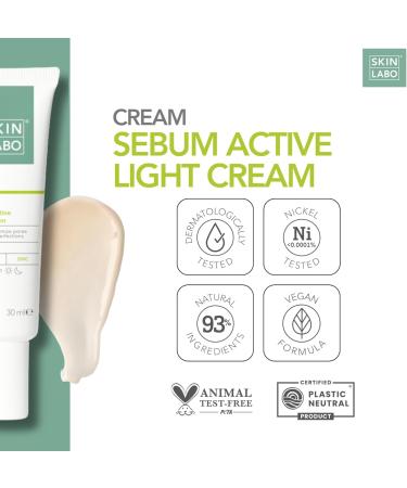 SkinLabo Sebum-Regulating Active Cream Limits Appearance of Blemishes Minimizes Pores with Niacinamide and Iris Extract - 30 ml New Version - Buy Online on GoSupps.com