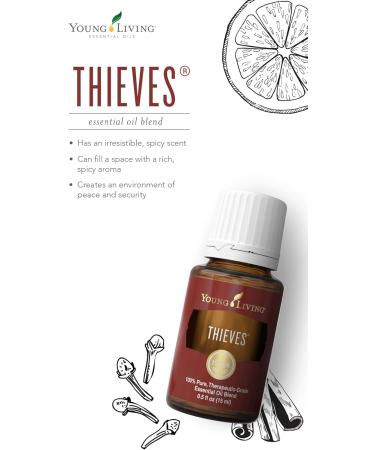 Buy Thieves Essential Oil Blend 15ml (2 Pack) by Young Living - Rosemary & Eucalyptus for Revitalized Breathing - Topical & Aromatic Use - International Shipping Available - Buy Online on GoSupps.com