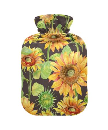 Heat bottles with reference to sunflower watercolor bright warm steward for pain relief headache back pain warm water bag 2 liters