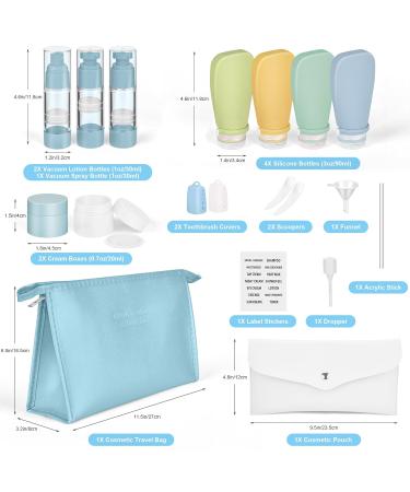 Noideeer 19 Partial Travel Bottles Set - TSA Approved Refillable Silicone Shampoo Conditioner & Lotion Storage - Express Design for International Shipping - Buy Online on GoSupps.com