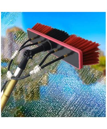 Water Fed Telescopic Pole Water-Fed Telescopic Window Cleaning Pole for Photovoltaic Panel Truck Window Window Glass Wall 35cm Brush Head 9M/30FT
