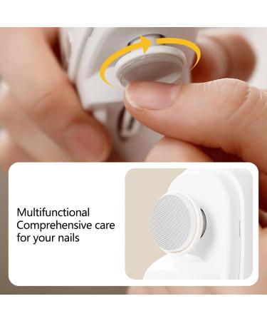 Nail clippers safety nail clippers 2 in 1 electric nail clippers LED light nail clippers automatic nail clippers rechargeable nail clippers professional nail care tools for baby elderly White - Buy Online on GoSupps.com