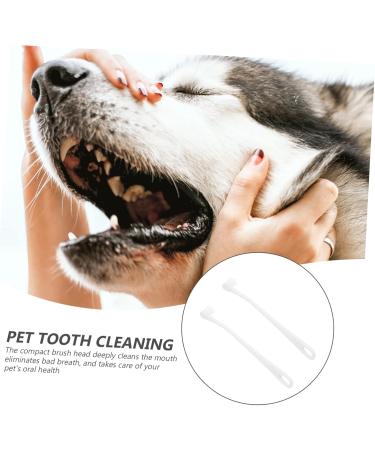 Angoily 2pcs Supplies Tools Cleaners Tooth Pets Teeth Manual Cat Portable Puppy Home Dog Care Soft-bristle 1 count (Pack of 1) White - Buy Online on GoSupps.com