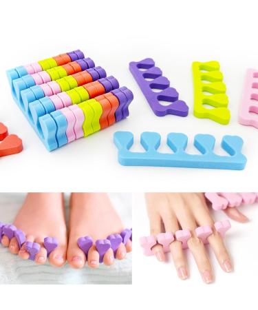 50pcs Toe Separators for Nail Polish - Soft Sponge Pedicure Tool Kit for Women | Premium Toenail Divider in 5 Colors - Buy Online on GoSupps.com