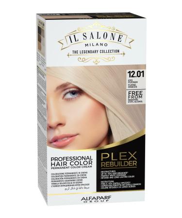 Il Salone Milano Plex Rebuilder Permanent Hair Color Cream - 12.01 Iced Platinum Hair Dye Kit - Professional Salon - Premium Quality - Protects and Restructures - Paraffin  Paraben  Ethyl Alcohol Free