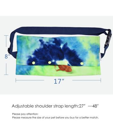 LIKZINWA Adjustable Small Animal Sling Carrier for Bearded Dragons Lizards and Small Reptile (Blue-Green) - Buy Online on GoSupps.com