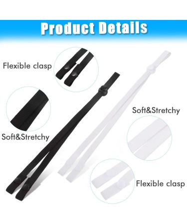 12 Pcs Adjustable Anti-Slip Ear Loop Extension Straps for Dust & Food Workers - Black & White - Buy Online on GoSupps.com