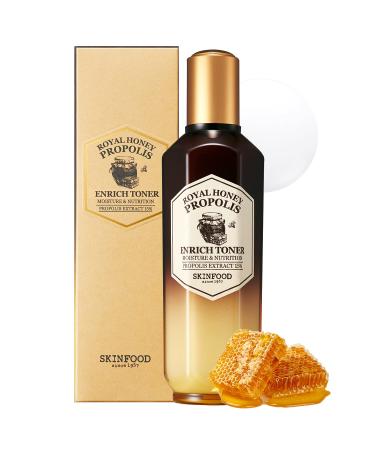 SKINFOOD Royal Honey Propolis Enrich Toner 160ml  Facial Toner with Honey Extracts for Skin Nurture and Hydration  Anti-Aging Facial Toner for Strengthening Skin Moisture Barrier