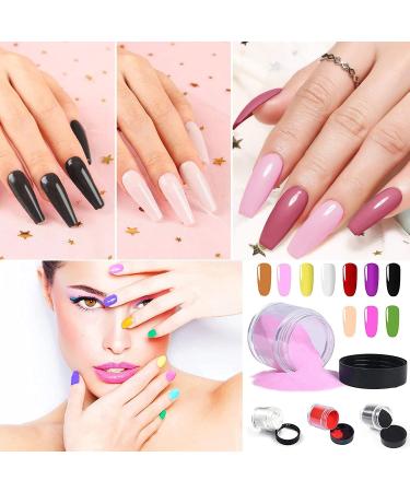 TEEROVA 24 Colors Acrylic Nail Powder Set for DIY Nail Art - Professional Nail Extension Powders for 3D Decoration - Popular Kit for Beginners - Buy Online on GoSupps.com