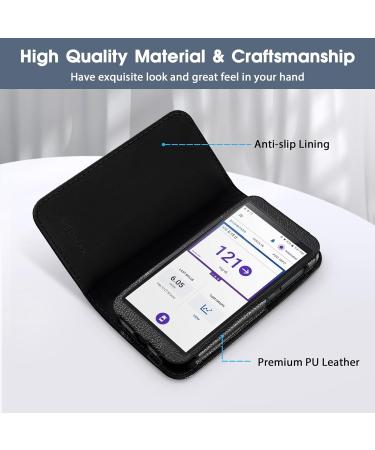 MEDMAX PU Leather Protective Case for Omnipod 5 - Lightweight Black Diabetic Storage Carrying Case - Buy Online on GoSupps.com
