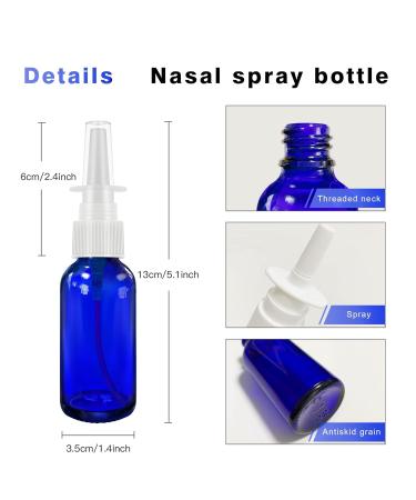 6Pcs 1oz Amber Glass Nasal Spray Bottles with Funnels & Labels - Refillable Fine Mist Spray - International Shipping - Buy Online on GoSupps.com