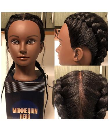 14 Inch Mannequin Head with 100% Real Hair for Hair Styling Practice | Cosmetology Training Manikin Head with Stand - Buy Online on GoSupps.com