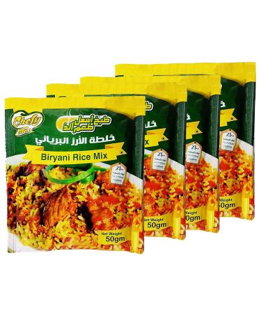 Biryani Rice Spice Mix Chicken Seasoning Herb Blend Powder Bombay Masala Masale Briyani Indian Biriyani Birian Chicken Asian Baharat India Cuisine Halal 4 Packs  7 oz / 200 gm (    )