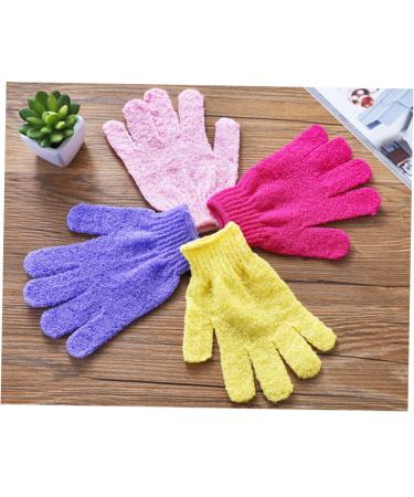 Medium Purple Exfoliating Bath Gloves - Pair Shower Gloves for Deep Cleansing & Scrubbing | Perfect Body Scrub Exfoliator - International Shipping Available - Buy Online on GoSupps.com
