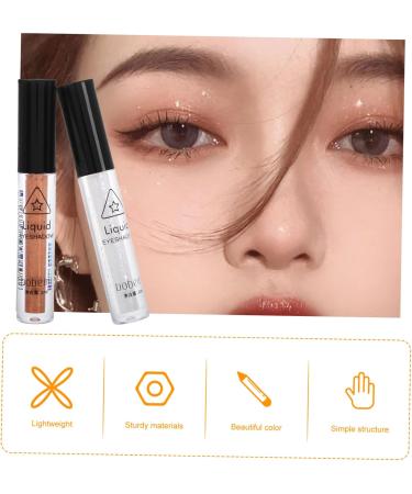 Outanaya 2pcs Eye Shadow Pencil Metallic Eyeshadow Glitter Eyeshadow Waterproof Eyeliner Pen Liquid Silver - Buy Online on GoSupps.com