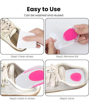 Gel Heel Cups - Plantar Fasciitis Support & Heel Pain Relief - 2 Pairs (UK 4-7/EU 35-39) - Buy Online on GoSupps.com