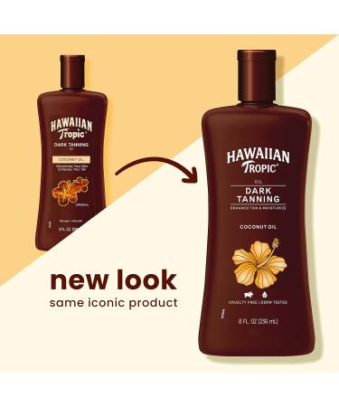 Hawaiian Tropic Dark Tanning Oil Twin Pack 8oz Each After Sun Body Butter with Coconut Oil 8oz - Buy Online on GoSupps.com