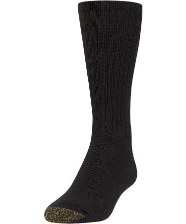 Gold Toe Men's Harrington Crew Socks - 6 Pairs, Black, Size Large - Buy Online on GoSupps.com