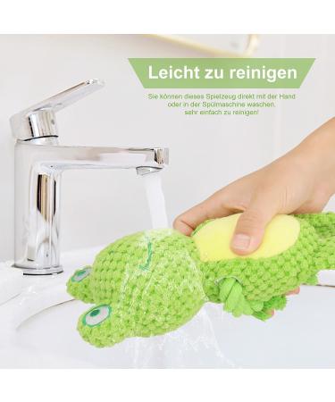 Tonyfy Dog Toys - Interactive Squeaky Plush Frog for Puppies & Small/Medium Dogs | Durable Cotton Rope & Crinkle Paper Fun - Buy Online on GoSupps.com