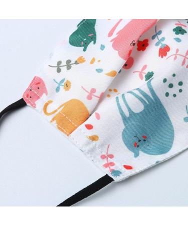 5PC Kids Face_Mask Washable Colorful Printed Cotton Cloth_Masks for Kids Boys Girls Reuseable Childrens_Masks Face Protection - Buy Online on GoSupps.com