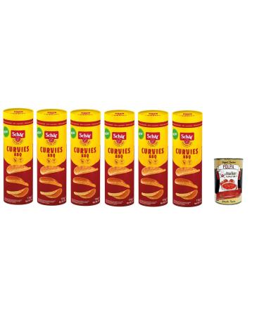 Italian Gourmet E.R. Dr. A.S. Schar Curvies Gluten Free BBQ Chips 170g + Italian Gourmet Pomegranate Chips 400g Box of