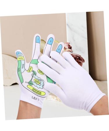 SOLUSTRE Reflexology 1 Pair Acupressure Printed Gloves Schematic Diagram Spandex Hydrating Spa Gloves - Buy Online on GoSupps.com