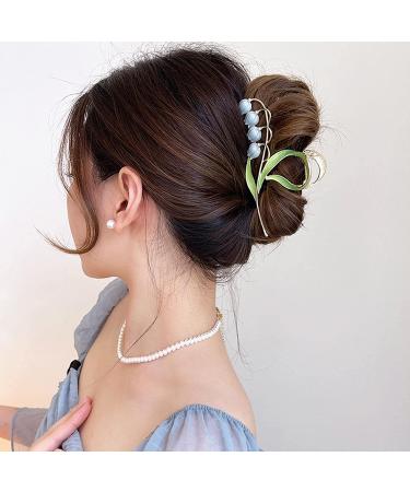 Lily of The Valley & Orchid Flower Hair Clips - Hair Styling Accessories for Women - Buy Online on GoSupps.com