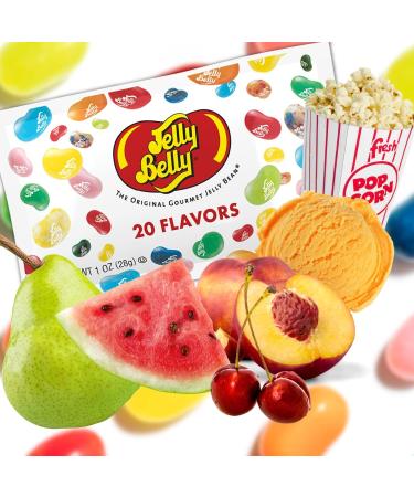 Jelly Belly 20 flavors Assorted Gourmet Jelly Beans 6-pack Bundle 28g - Christmas & Holidays Candy - Vegan Candy Dairy Free Snacks Kosher Candy Gluten Free Bulk Candy Stocking Stuffers for Teens - Buy Online on GoSupps.com