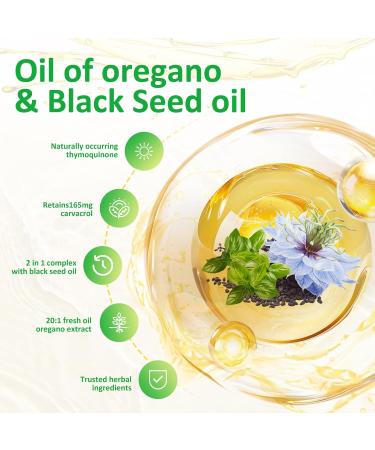 300 Softgels Wild Oregano Oil Capsules Organic Pills of Oregano Softgels Capsules Organic with Black Seed Oil 300 Count (Pack of 1) - Buy Online on GoSupps.com