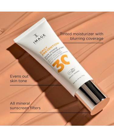 IMAGE Skincare DAILY PREVENTION Pure Mineral Tinted Moisturizer SPF 30 Broad Spectrum Sunscreen 1 Ounce Travel Size - Buy Online on GoSupps.com