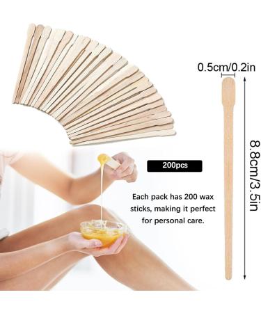 200pcs Wooden Eyebrow Spatulas for Waxing - Small Wax Sticks & Waxing Set - Buy Online on GoSupps.com