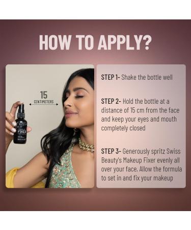 Swis-Beauty Long Lasting Makeup Fixer Spray | Aloe Vera & Vitamin E | Quick Dry Lightweight Setting Spray | 2.36 Fl Oz | International Shipping Available - Buy Online on GoSupps.com