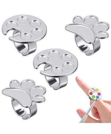 GALPADA Palette Annulaire 4 Pi ces pour Vernis Ongles Supports Argent s Accessoires Nail Art Ongles Professionnels et Amateurs