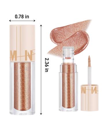 Buy Liquid Glitter Eyeshadow - Golden Metals Waterproof Diamond Shimmer Eye Shadow | International Shipping - Buy Online on GoSupps.com