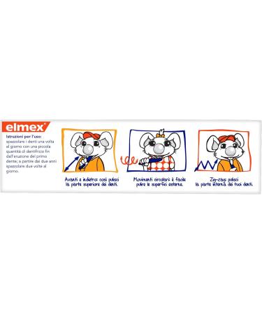 Elmex Baby Toothpaste 0-6 Years | Aminfluoride Protection 0% Dyes 50ml Safe & Effective Care for Children's Teeth - Buy Online on GoSupps.com