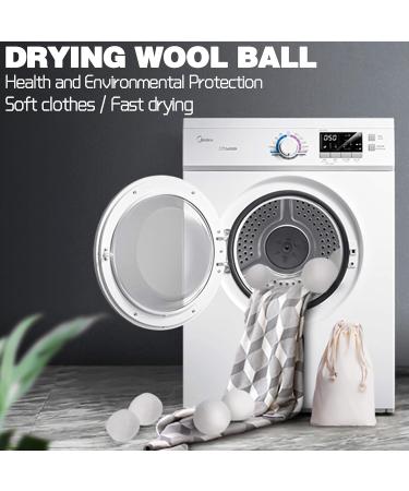 Buy Meeqiao 6PCs Natural Wool Dryer Balls - Eco-Friendly Fabric Softener from 100% New Zealand Sheep Wool - Perfect for Tumble Dryers - Buy Online on GoSupps.com