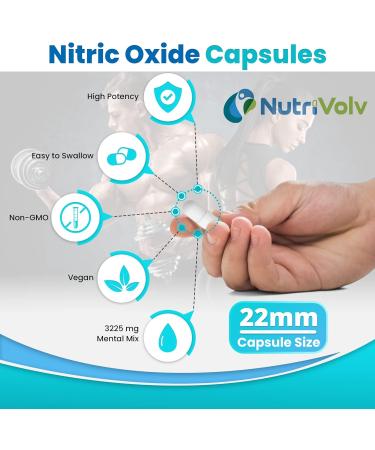 Nitric Oxide L-Arginine Pre Workout Supplement | Supports Athletic Performance & Muscle Building | 120 Capsules - Buy Online on GoSupps.com
