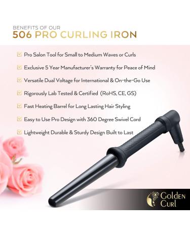 Lockenstab Hair Curler for Beach Waves - 18mm to 25mm - Durable 5-Year Use - Best Curling Iron for Short & Long Hair - International Shipping Available - Buy Online on GoSupps.com