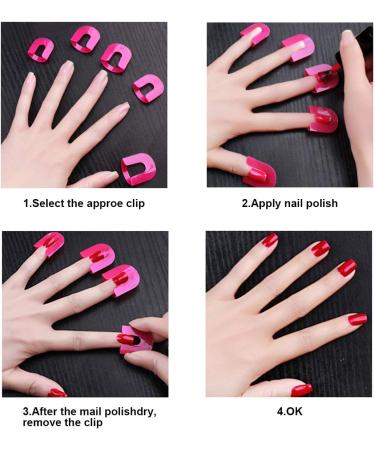 Nail Polish Protector Stencil 26pcs/pack UV Nail Art Lacquer Palisade Cuticle Guard Skin Barrier Protector Gel Nail Tips Forms Anti Spill Holder Clip Cap - Buy Online on GoSupps.com
