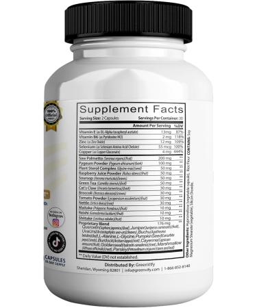 Titan Urin Max Flow Natural Prostate Supplement 60 Capsules Extra Strength Herbal Complex with Saw Palmetto Vitamins E & B6 (1) - Buy Online on GoSupps.com