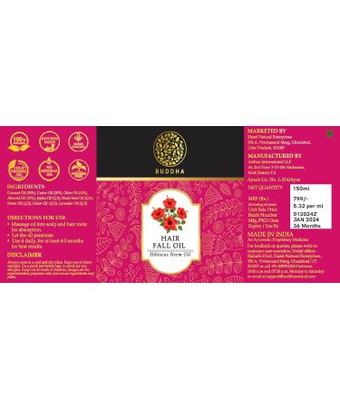 Premium Ayurvedic Hair Oil for Hair Fall - 150ml | All Natural No Mineral Oil No Parabens - Buy Online on GoSupps.com