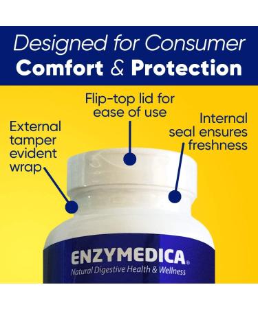 Enzymedica - SerraGold 60 Capsules - High Potency Serrapeptase Enzymes - Promotes Recovery Circulation & Cardiovascular Function - Supports Mobility Sinus Health and Immune System - Buy Online on GoSupps.com