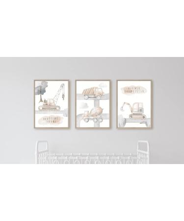 Double Critical Lemmami Stationery Set | 3er Murals for Children's Room | Baby Room Decor | Excavator & Construction Site Posters | A4 Wall Art for Boys - Buy Online on GoSupps.com